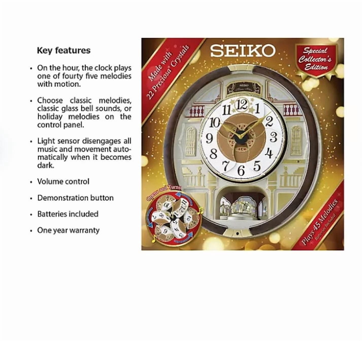Seiko Melodies in Motion 2024 Musical Wall Clock, Limited Edition Quartz Movement Exclusive