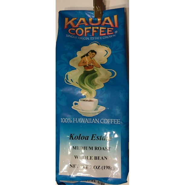 Kauai Coffee Co. Single Origin Dark Roast Whole Bean Coffee 7 Oz.