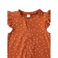 thumbnail image 3 of xiaxaixu Baby Summer Rompers, O-Neck Ruffle Sleeves Button Open Jumpsuits, 3 of 10