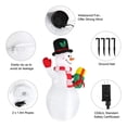 thumbnail image 4 of Muñeco de nieve con decoraciones inflamables navideñas para exteriores, 4 of 4