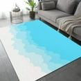 thumbnail image 3 of Modern Minimalist Style Art Design Area Rug, Cartoon Cute Blue Sky and White Clouds Rugs for Living Room, Non-Slip Low Pile Bedroom Carpet, Soft Washable Nursery Balcony Rugs 2x3ft, 3 of 6