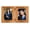 Mom-Dad, variant on Proud Dad - Mom - 2027 Graduate - Graduation Frame - Natural Wood Hinged 2 Side by Side Portrait 4x6 Photo Frames