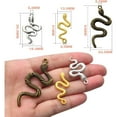 thumbnail image 4 of 30pcs 5 Colors Snake Charms Pendants Alloy Mixed Styles Snake Serpent Charms Craft Supplies for Halloween DIY Bracelets Necklaces Earrings Jewelry Making, 4 of 7