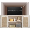 thumbnail image 6 of LEYAOYAO Rattan TV Stand for Tvs up to 65 inch, Wood Media Console for Living Room, Grey Oak, 6 of 7