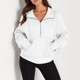thumbnail image 5 of Yokua Women's Half-Zip Cropped Hoodie, 5 of 8