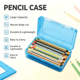 thumbnail image 2 of Pencil Box, Large Capacity Clear Hard Plastic Pencil Case,1PC, 2 of 5