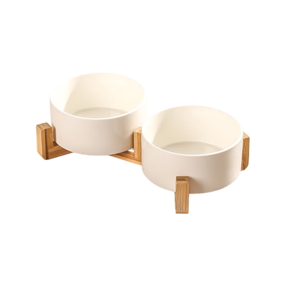 Ceramic Dog Water Bowls, 18.7 oz No Spill Water and Food Bowls for Dogs, Modern Design Dishes for Puppy & Cat, Pet Feeding Station with Weighted Base