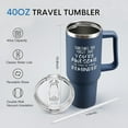 thumbnail image 2 of Inspirational Gifts for Men, Sometimes You Forget You''re Awesome 40 oz Tumbler with Handle and Straw, Birthday Gifts for Him Husband Dad and Boyfriend - Navy Blue, 2 of 6