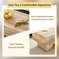 thumbnail image 5 of Modern Simple Coffee Table with Sturdy Legs, Wood Texture Center Table with Thick Tabletop, 43.3"x21.6" Coffee Table for Living Room, Apartment, Natural, 5 of 10