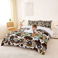 thumbnail image 3 of jejeloiu Western Cow Print Queen Duvet Cover Set Kids,Retro Aztec Geometric Bedding,Reversible,3pcs(No Comforter), 3 of 6
