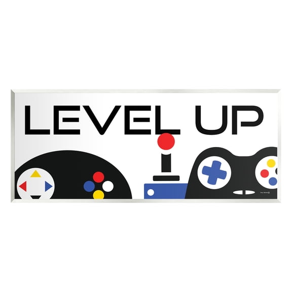 Stupell Level Up Varied Gaming Controllers Beauty & Fashion Painting Wall Plaque Unframed Art Print Wall Art