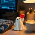 thumbnail image 6 of Halloween Ghost Figurine, Red Heart Resin Halloween Ghost Figurine, Spooky Small Ghost Statue Ornament, Indoor Tabletop Decor for Halloween Home Party & Mantel Display, 6 of 6