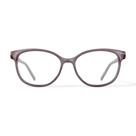 Bio Eyes Women's BE223 Geranium Round Prescription Eyeglasses with Case, Pink Crystal