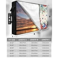 thumbnail image 2 of Independence Day Outdoor TV Cover 70 to 75 Inch Weatherproof, Eucalyptus Leaves Pentagram Retro Beige 600D Oxford TV Covers with Waterproof Zipper, Outside Flat TV Screen Protector 68"Wx42"Hx4.5"D, 2 of 7
