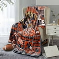 thumbnail image 3 of Chicago Football Throw Blanket, Gifts for Men Women Football Lovers, Navy and Orange Team Color Style, 50"x60" Sports Merch Blanket Gear., 3 of 6