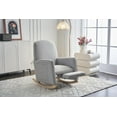 thumbnail image 4 of Cotton Linen Fabric Nursery Rocking Chair With Adjustable Footrest, 4 of 18
