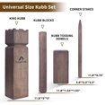 thumbnail image 3 of Set de juego Kubb Yard de Apudarmis, bolsa de transporte de madera de caucho, 3 of 9