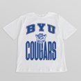 thumbnail image 4 of Women's Gameday Couture White BYU Cougars Oversized Fierce Focus T-Shirt, 4 of 4