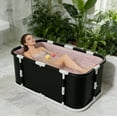 thumbnail image 6 of Beuway 45.27"Upgraded Foldable Bathtub for Adults,Fold-In-Half Tub for Ice Hot Bath,Install-Free(Black), 6 of 12