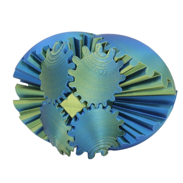 La Bola De Engranaje Impresa En 3D Alivia El Estrés, La Ansiedad, La Relajación, Regula La Tensión, Con Engranajes Giratorios Y Estructura Esférica Para Girar Y Voltear