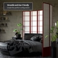 thumbnail image 3 of Red Lantern 7 ft. Tall Double Cross Shoji Screen - Rosewood - 3 Panels, 3 of 6