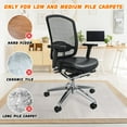 thumbnail image 4 of FreeLung Chair Mat for Carpeted Floor 48''×30'' ft Clear PVC Protector Floor Mat with Lip, 4 of 7