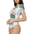thumbnail image 2 of Easygdp Turtle and Sea Life Women's One-Piece Swimsuit Slim Fit Crew Neck Bodysuit Athletic Swimwear with Concealed Buckle - XX-Large, 2 of 9