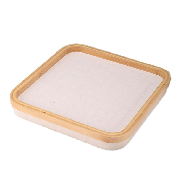 Organizador de joyas Bandeja para guardar aretes y anillos Bandeja para guardar joyas Estuche para guardar joyas Beige