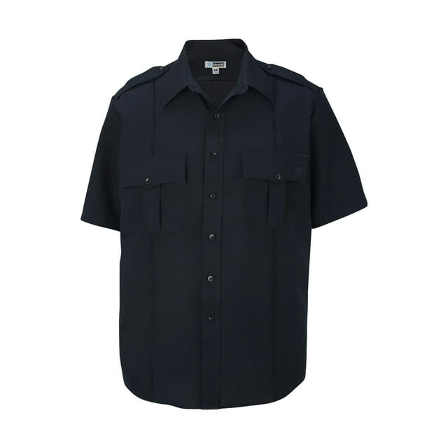 Ed Garments Big And Tall Durable Short Sleeve Security Shirt, MIDNIGHT, XXX-Large Tall