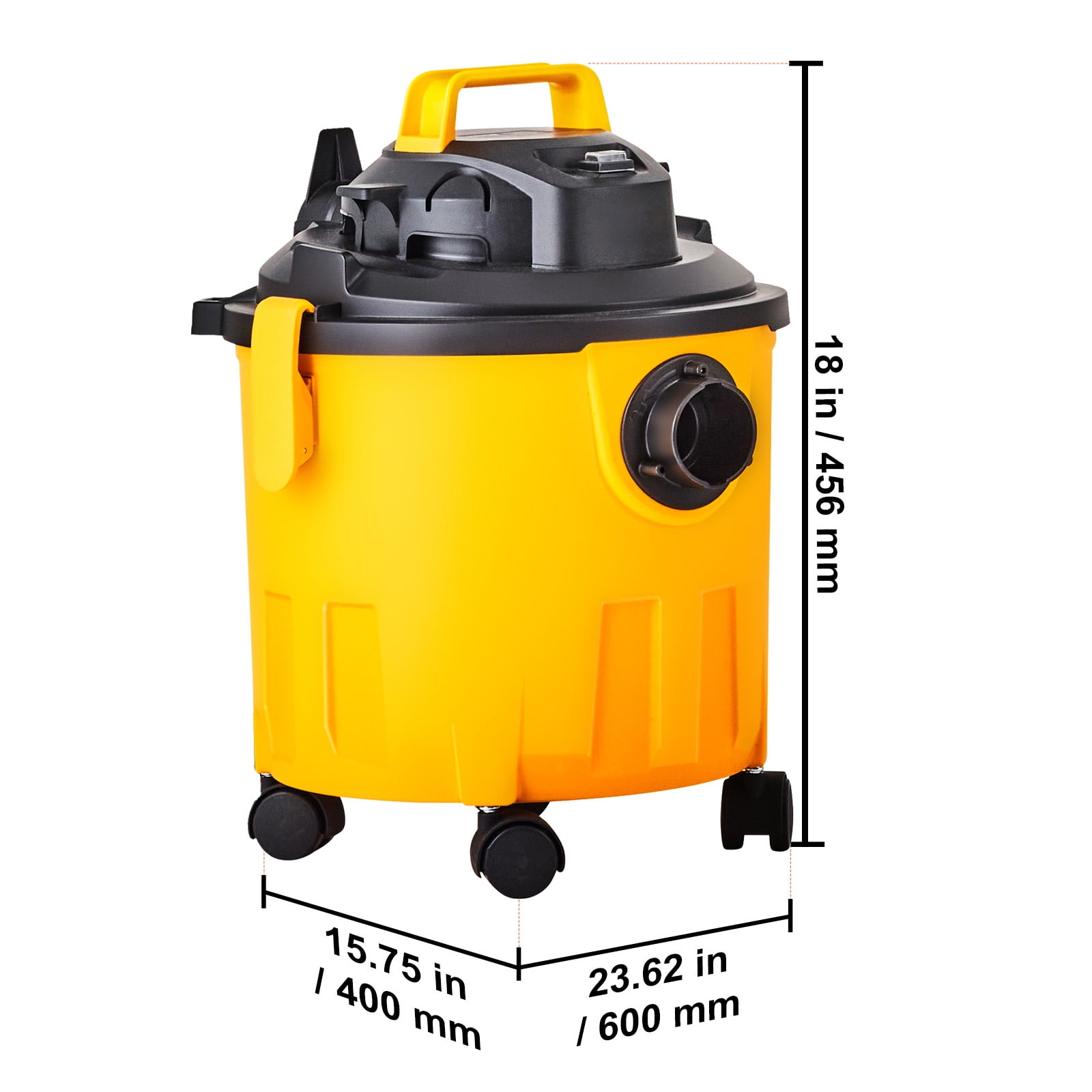 KFFKFF 5 Gallon Wet Dry Vacuum, 6 Peak HP Wet/Dry Vacuum with Strong Suction and Blower Capabilities, Includes 2-in-1 Crevice Tool, Ideal Small Store Vacuum for Carpet Dirt, Pet Fur, and Vehicle