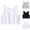 #01 White, variant on Womens Chest Binder Tank Tops Sleeveless Short Cropped Slim Fit Side Hook Closure Breathable Everyday Wear Vest Tops,S,#01 White