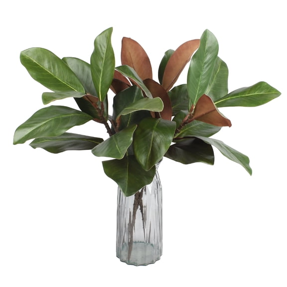 HUIANER 3Pcs 22" Artificial Magnolia Leaf Branches, Faux Greenery Stems for Vase, Home Table Centerpiece, Indoor Farmhouse Decor
