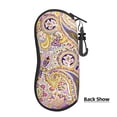 thumbnail image 3 of ZICANCN Sunglasses Soft Case, Gold Paisley Floral Neoprene Zipper Eyeglass Case for Men Women, 3 of 9