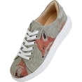 thumbnail image 4 of DOGO Wedge Sneakers for Women - Handmade and Vegan Leather Platform Sneakers for Women, Unique Chunky Sneakers Run Little Fox Design, Size 9, 4 of 5