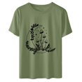 thumbnail image 4 of Camiseta de manga corta con cuello redondo y estampado de jersey suelto de verano para mujer Camiseta/camisa de manga corta con cuello redondo Pompotops hfajkhk141912, 4 of 7