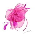 thumbnail image 2 of Vintage Flower Fascinator Headband with Eight Petals, Mesh Ribbons and Feathers, Tea Party Hair Clip for Women, Elegant Cocktail Hat, One Size, 4.72 Inches, 1 Pc, 2 of 6