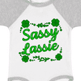 thumbnail image 4 of Inktastic Sassy Lassy with Green 4 Leaf Clovers Boys or Girls Baby Bodysuit, 4 of 5