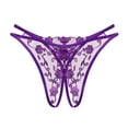 thumbnail image 2 of WCJM Purple Women Thong Panties Thong Lace Pants Ladies Briefs Underwear, 2 of 2