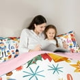 thumbnail image 5 of jejeloiu Merry Christmas Queen Comforter Set,Cartoon Nutcracker Soldier Bedding Sets,Colorful Ballon Bedding Comforter Set For Child,Breathable Home Decor Reversible,3pcs, 5 of 8