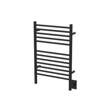 Amba Jeeves ESMB Model E Straight 12-Bar Hardwired Towel Warmer - Black