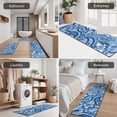 thumbnail image 5 of Blue Paisley Pattern Kitchen Rugs Sets Of 3,Kitchen Runner Rugs Non Skid Washable,Decorative Kitchen Floor Mats for Kitchen,Sink,Laundry,17"x30"+ 17"x47" + 17"x59", 5 of 6