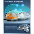 thumbnail image 2 of Nilight Headlight Assembly Compatible with 1996 1997 1998 Honda Civic Headlamps Replacement Chrome Housing Amber Reflector Upgraded Clear Lens Driver and Passenger Side, 2 Years Warranty, 2 of 8