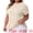Apricot, variant on Women's Plus Women's Short Sleeve Textured Tops Crewneck Casual T Shirts 2X White