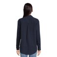 thumbnail image 4 of Time and Tru Women’s Double Cloth Shirt with Long Sleeves, Sizes XS-XXXL, 4 of 5
