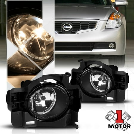 10 Nissan Altima Coupe - Chrome Housing Clear Lens Fog Light Bumper Lamps for 08-13 Nissan Altima Coupe 09 10 11 12