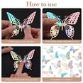 thumbnail image 4 of Juego de 72 pegatinas de mariposas huecas tridimensionales coloridas, 4 of 6