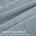 thumbnail image 3 of SUSIELADY Linen Curtains 84 Inch, Pinch Pleated 2 Panels, Semi Sheer Light Filtering Drapes for Living Room Bedroom, Farmhouse Window Treatment, Back Tab or Rings, Dusty Blue, 3 of 9
