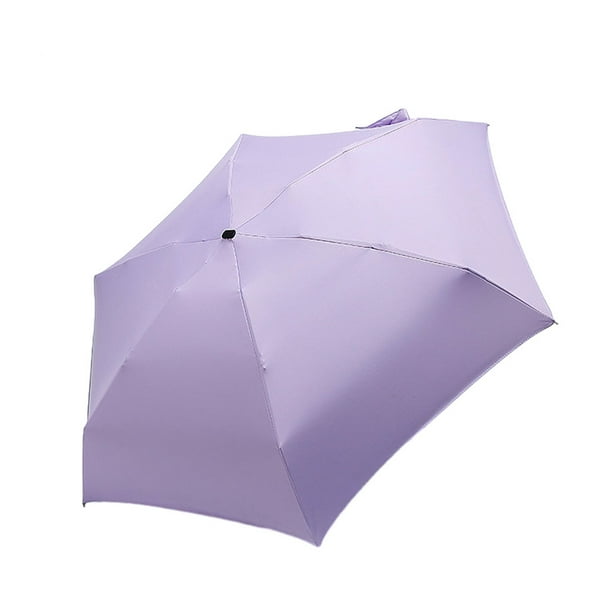 Bearachild Plegable y flexible para cualquier compañero de viajes de aventura. Pequeño pero muy portátil. Paraguas de lluvia Púrpura