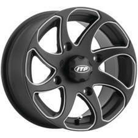 ITP Roue Tournante, 14x7mm - 5+2 Décalage - 4/110 - Noir Mat avec Fraisage
