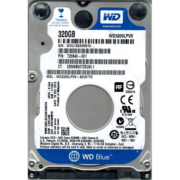 Western Digital WD3200LPVX-60V0TT0 320GB DCM: EHOTJAK